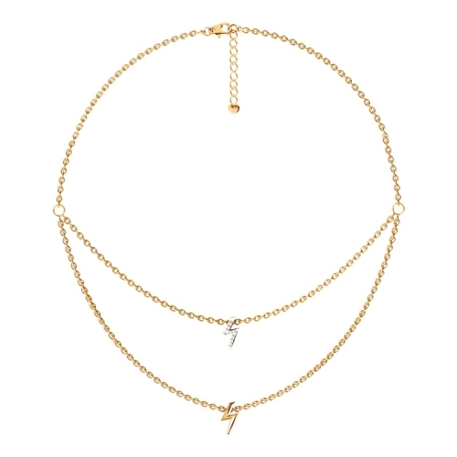 Колье (585) фианит многоярусное