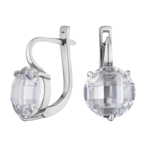 Серьги из серебра 925 пробы с цирконами