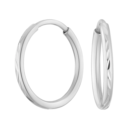 Серьги конго из серебра 925 пробы