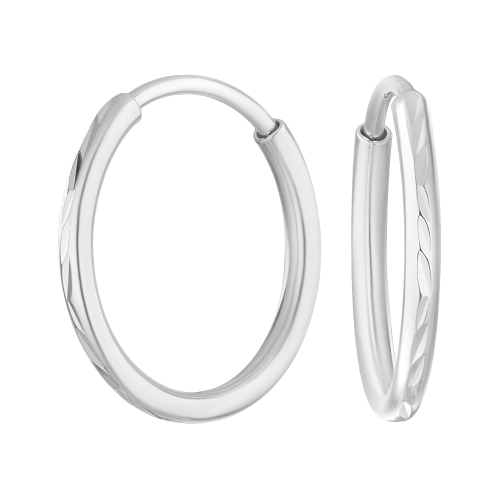 Серьги конго из серебра 925 пробы