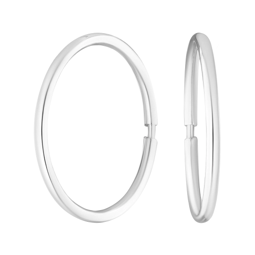 Серьги конго из серебра 925 пробы