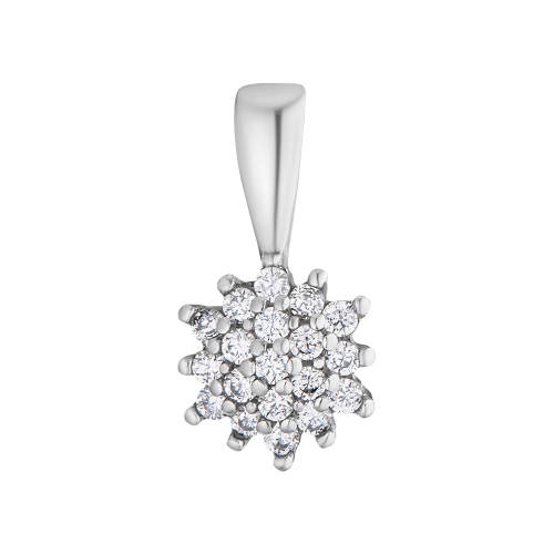 Подвеска из серебра 925 пробы с цирконами