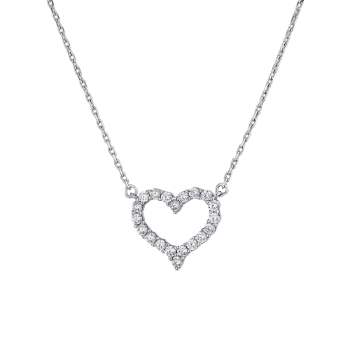 Колье из серебра 925 пробы с цирконами