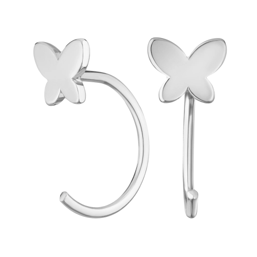 Серьги каффы из серебра 925 пробы 