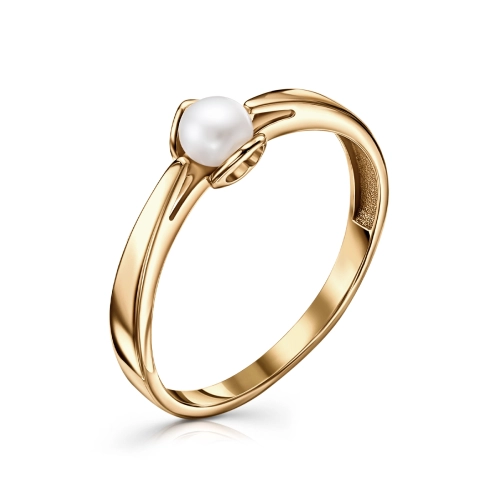 Кольцо из золота 585 пробы с жемчугом