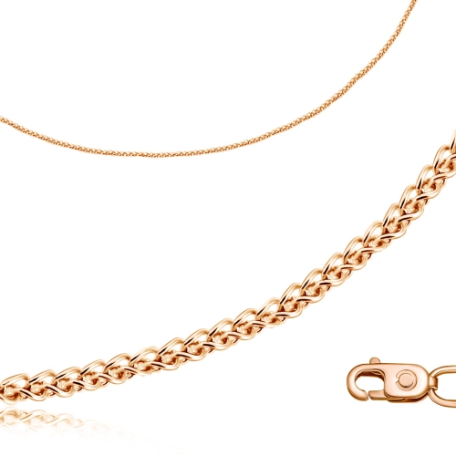 Цепь из серебра 925 пробы с позолотой