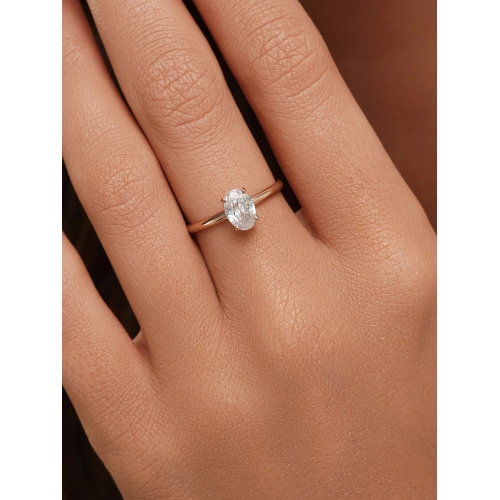 Кольцо из золота 585 пробы с фианитами