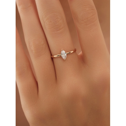 Кольцо из золота 585 пробы с фианитами