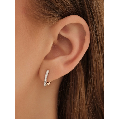 Серьги из золота 585 пробы с фианитами