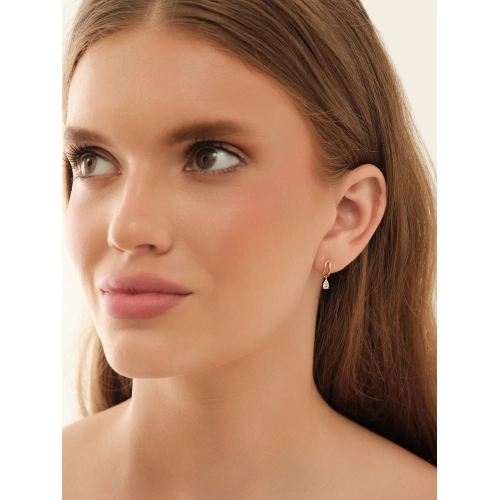 Серьги из золота 585 пробы с фианитами