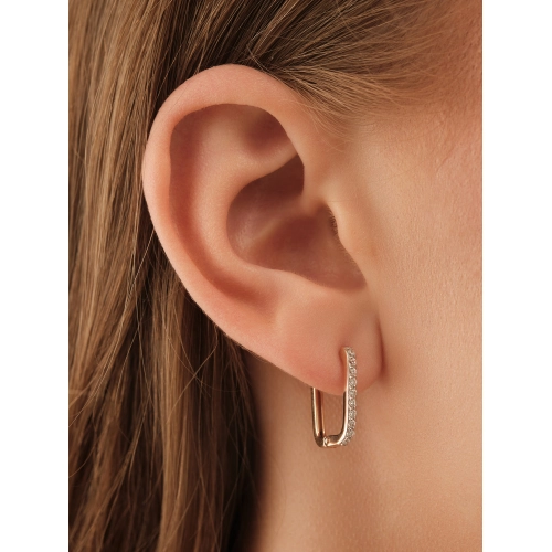 Серьги из золота 585 пробы с фианитами