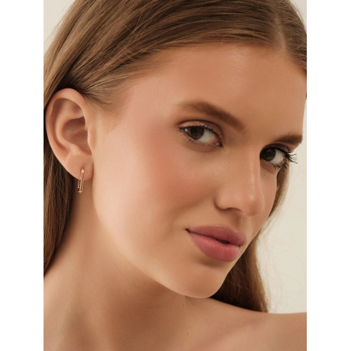 Серьги из золота 585 пробы с фианитами