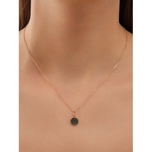 Подвеска из золота 585 пробы с цветными фианитами