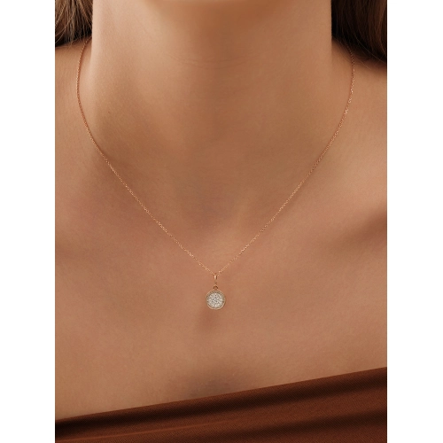 Подвеска из золота 585 пробы с фианитами