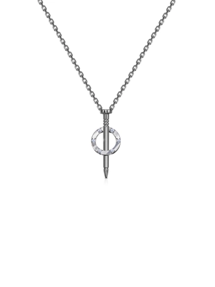 Колье из белого золота 585 пробы с фианитами