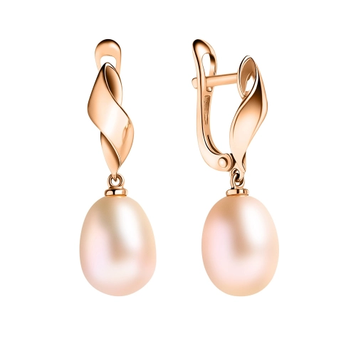 Серьги из золота 585 пробы с жемчугом