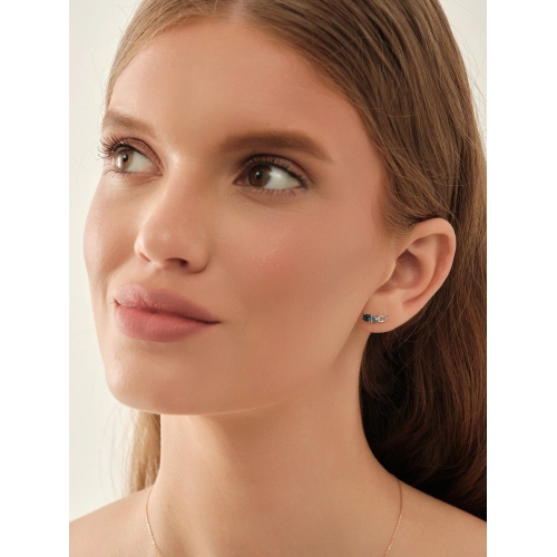 Пусеты (585) топаз-лондон, топаз