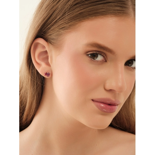 Пусеты (585) аметист, родолит ситалл