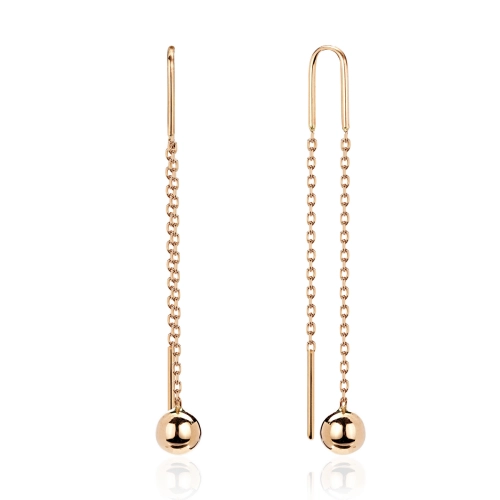 Серьги продевки из золота 585 пробы