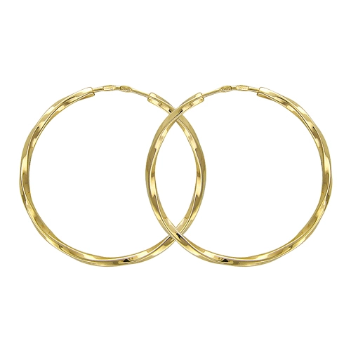 Серьги конго из желтого золота 585 пробы