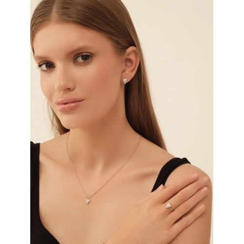 Серьги из золота 585 пробы с фианитами