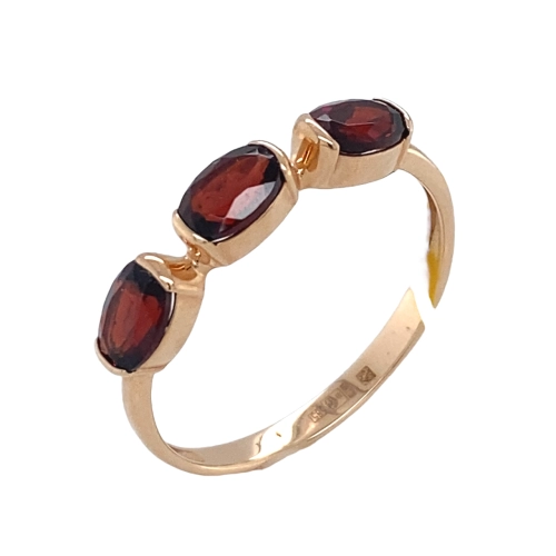 Кольцо из золота 585 пробы с гранатом