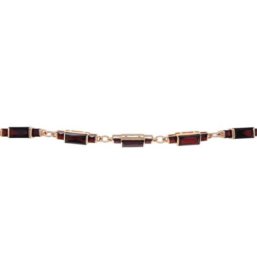 Браслет из золота 585 пробы с гранатом