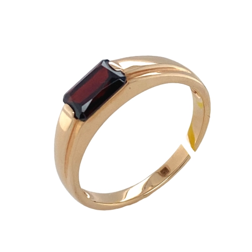Кольцо из золота 585 пробы с гранатом