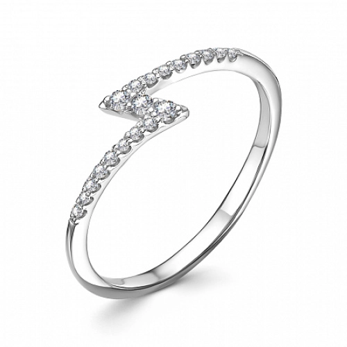 Кольцо из серебра 925 пробы с фианитами