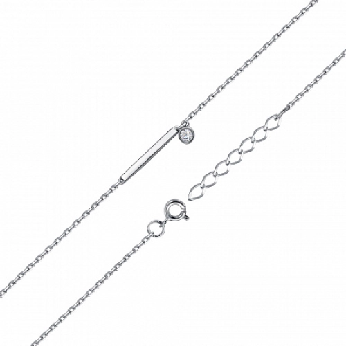 Браслет из серебра 925 пробы с фианитами