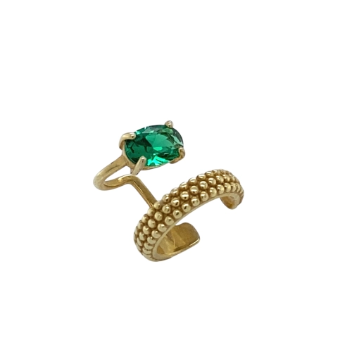 Серьга (925 п) цветной фианит каффа