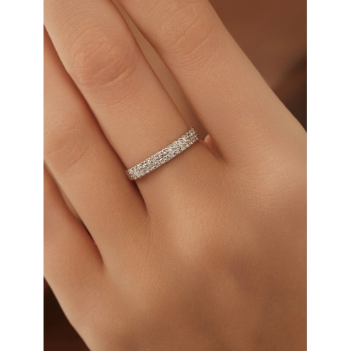 Кольцо из белого золота 585 пробы с бриллиантами