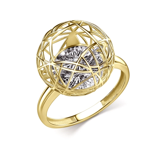 Кольцо из желтого золота 585 пробы с бриллиантами