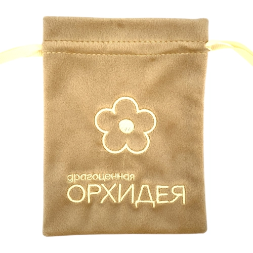 Мешочек желтый замша с вышивкой