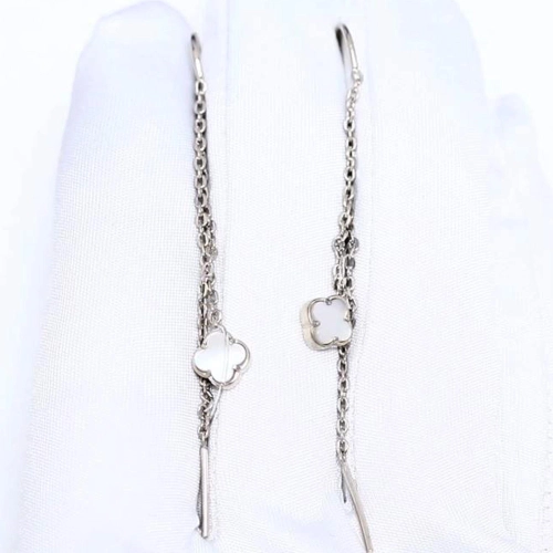 Серьги продевки из серебра 925 пробы с перламутром