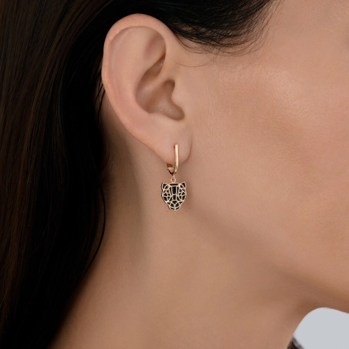 Серьги из золота 585 пробы с эмалью