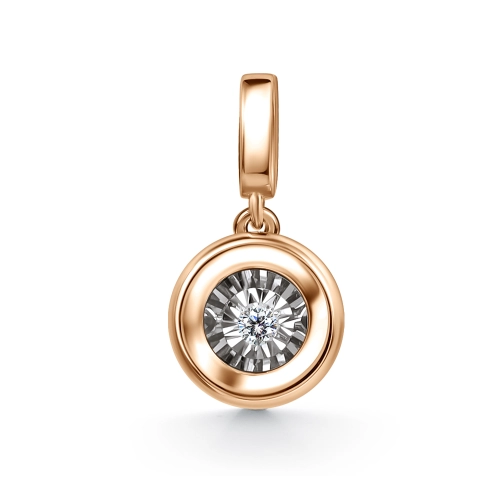 Подвеска из золота 585 пробы с бриллиантом