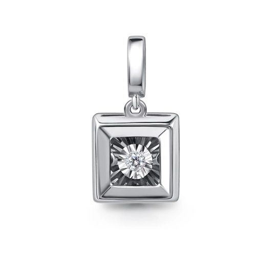 Подвеска из белого золота 585 пробы с бриллиантом