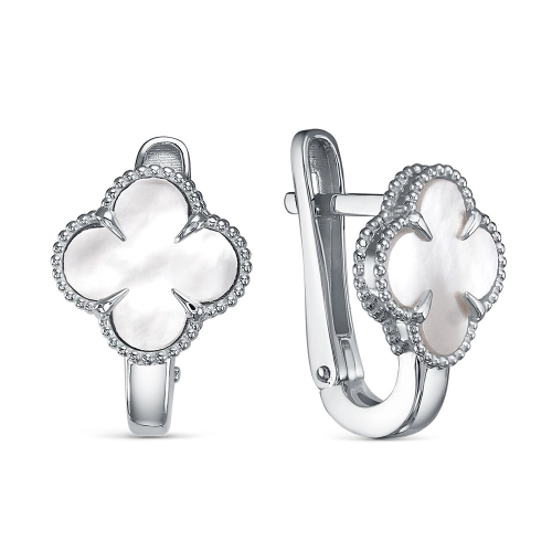 Серьги из серебра 925 пробы с перламутром