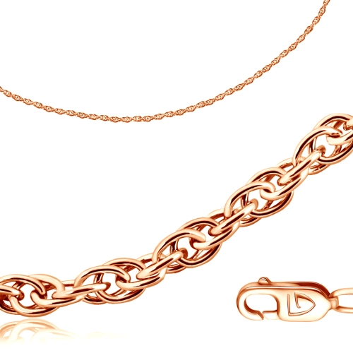 Цепь из серебра 925 пробы с позолотой