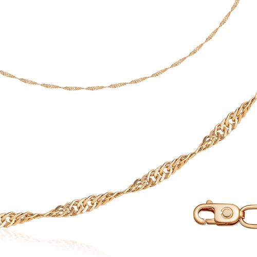 Цепь из серебра 925 пробы с позолотой