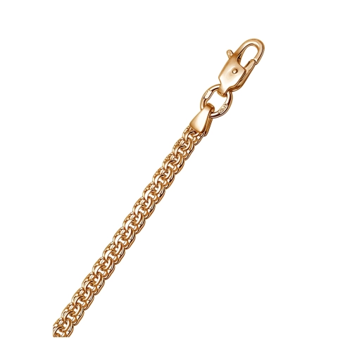 Цепь из серебра 925 пробы с позолотой