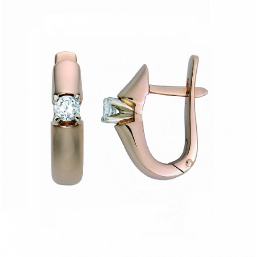 Серьги из золота 585 пробы с бриллиантами