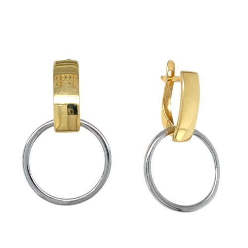 Серьги из серебра 925 пробы с позолотой