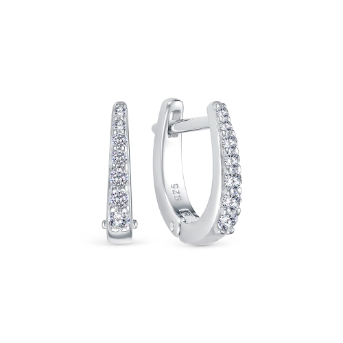 Серьги из серебра 925 пробы с фианитами