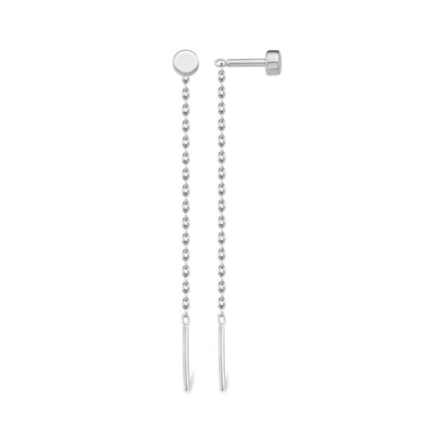 Серьги продевки из серебра 925 пробы