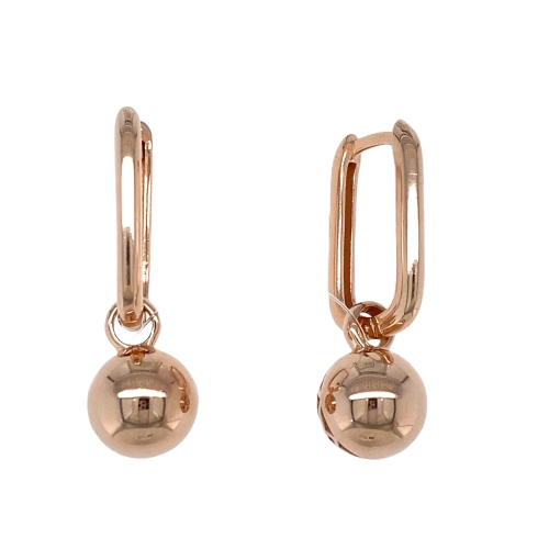 Серьги из серебра 925 пробы с позолотой