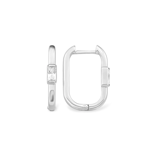 Серьги из серебра 925 пробы с фианитами