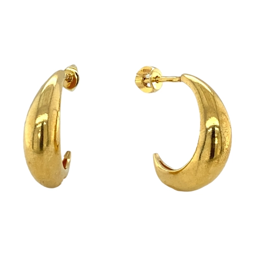 Серьги пусеты из серебра 925 пробы с позолотой