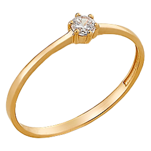 Кольцо из золота 585 пробы с фианитами